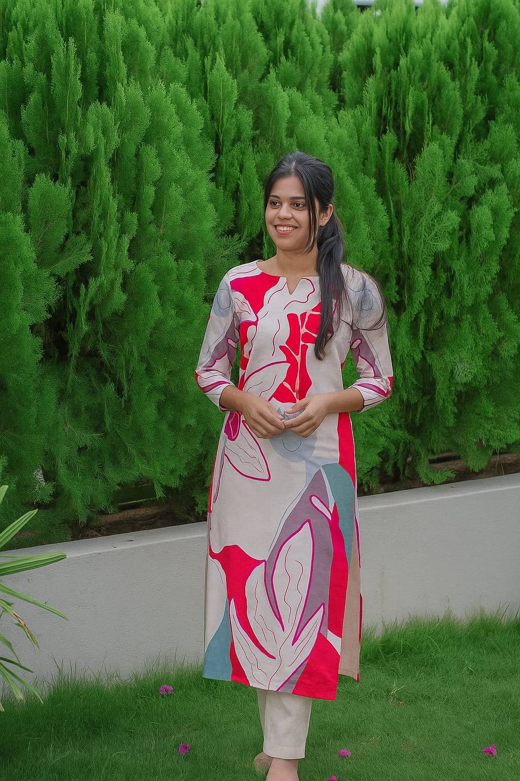 Bindudi Women Chanderi Silk Printed Straight Kurti ( Multicoloured )     			Bindudi Women Chanderi Silk Printed Straight Kurti ( Multicoloured )