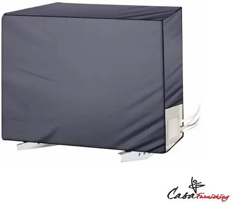     			CASA FURNISHING Single Polyester gray AC Cover for 1.5 Ton Split AC