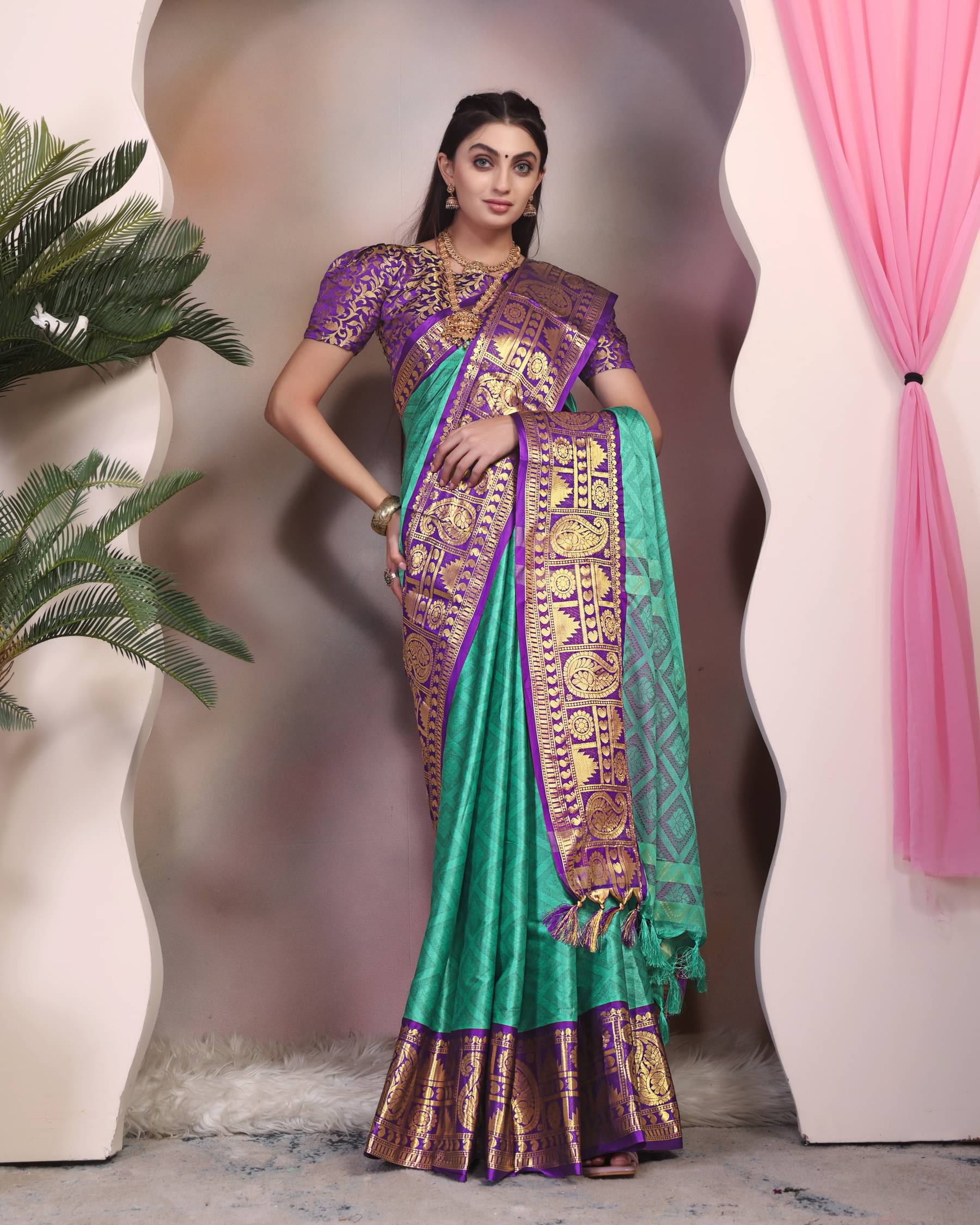 Clirva Art Silk Printed Banarasi saree With Unstitched Blouse Piece ( Sky Blue ) Clirva Art Silk Printed Banarasi saree With Unstitched Blouse Piece ( Sky Blue )