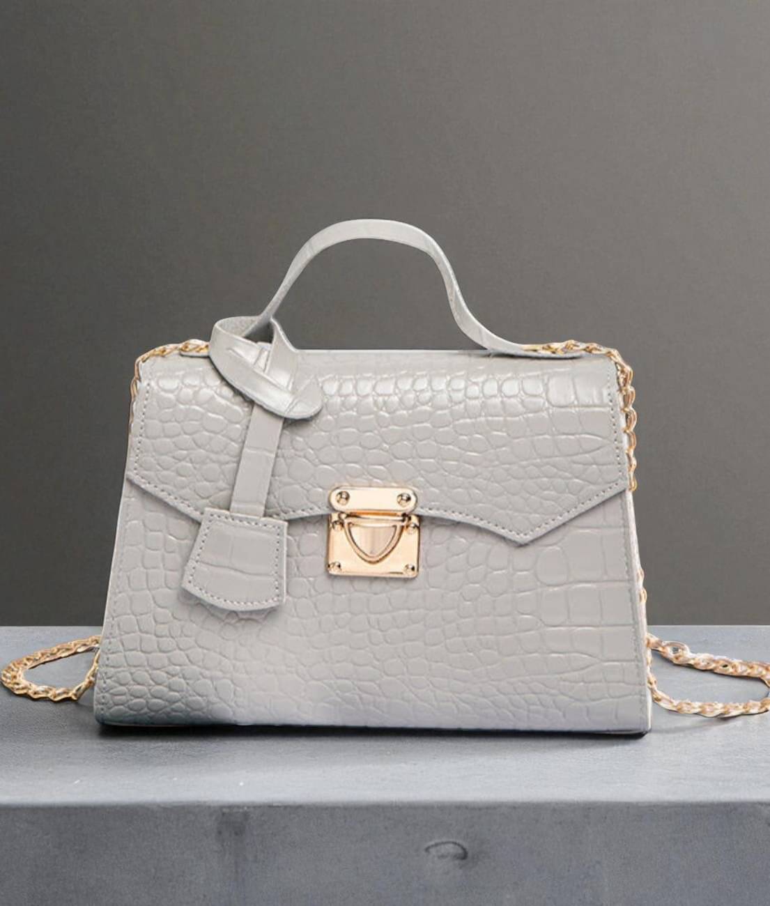     			Derifa Sling Bag PU Set of 1 ( Grey )