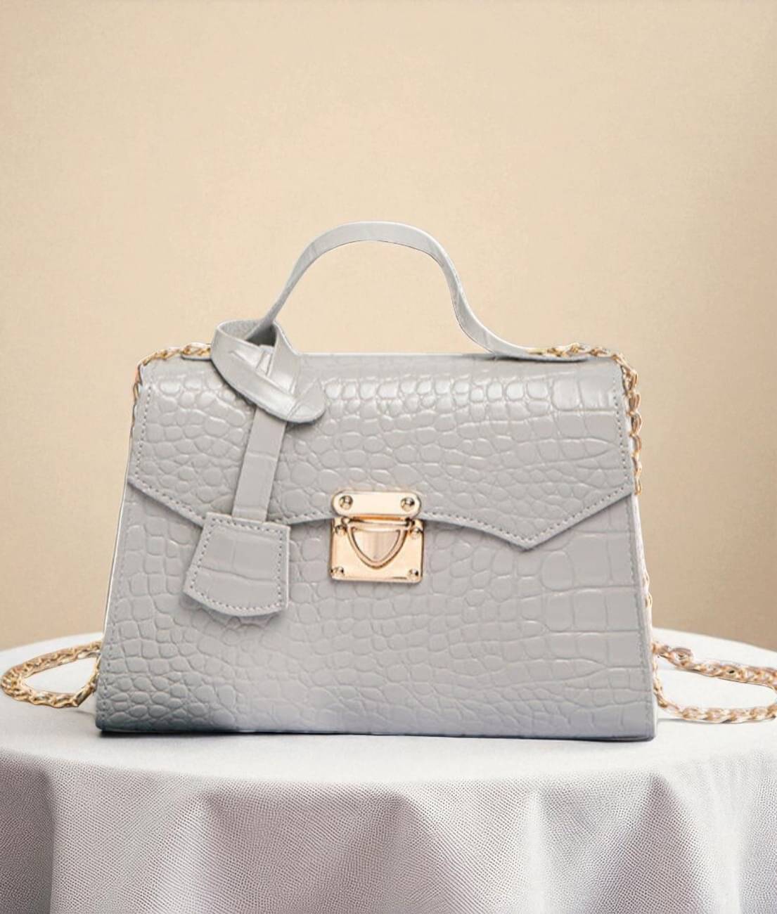     			Derifa Sling Bag PU Set of 1 ( Grey )