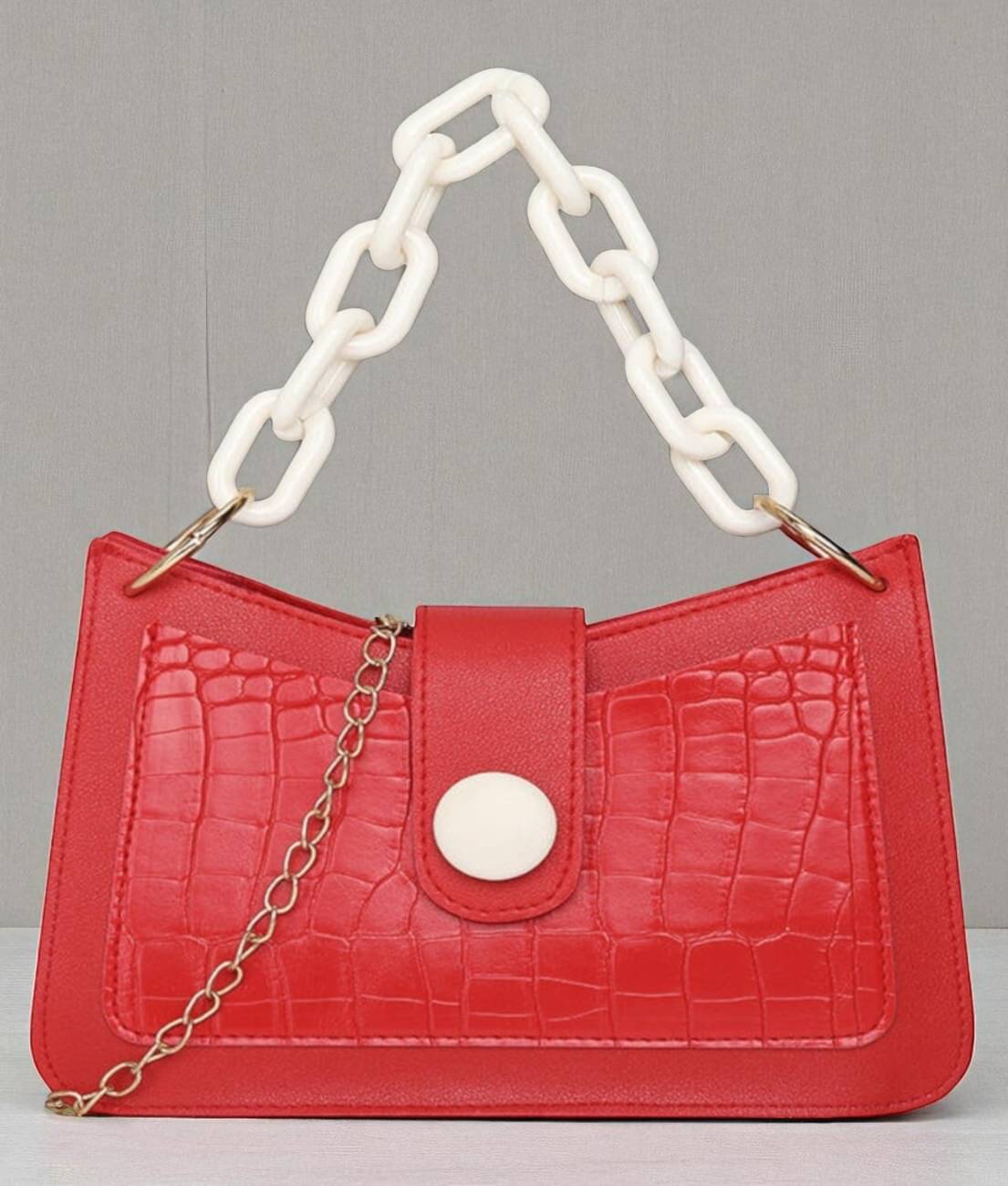     			Derifa Sling Bag PU Set of 1 ( Red )
