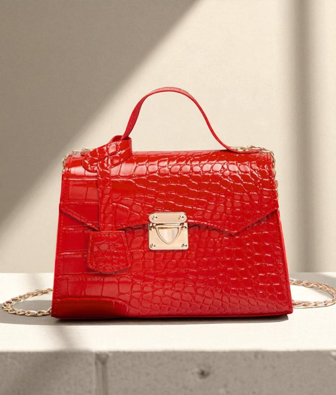     			Derifa Sling Bag PU Set of 1 ( Red )