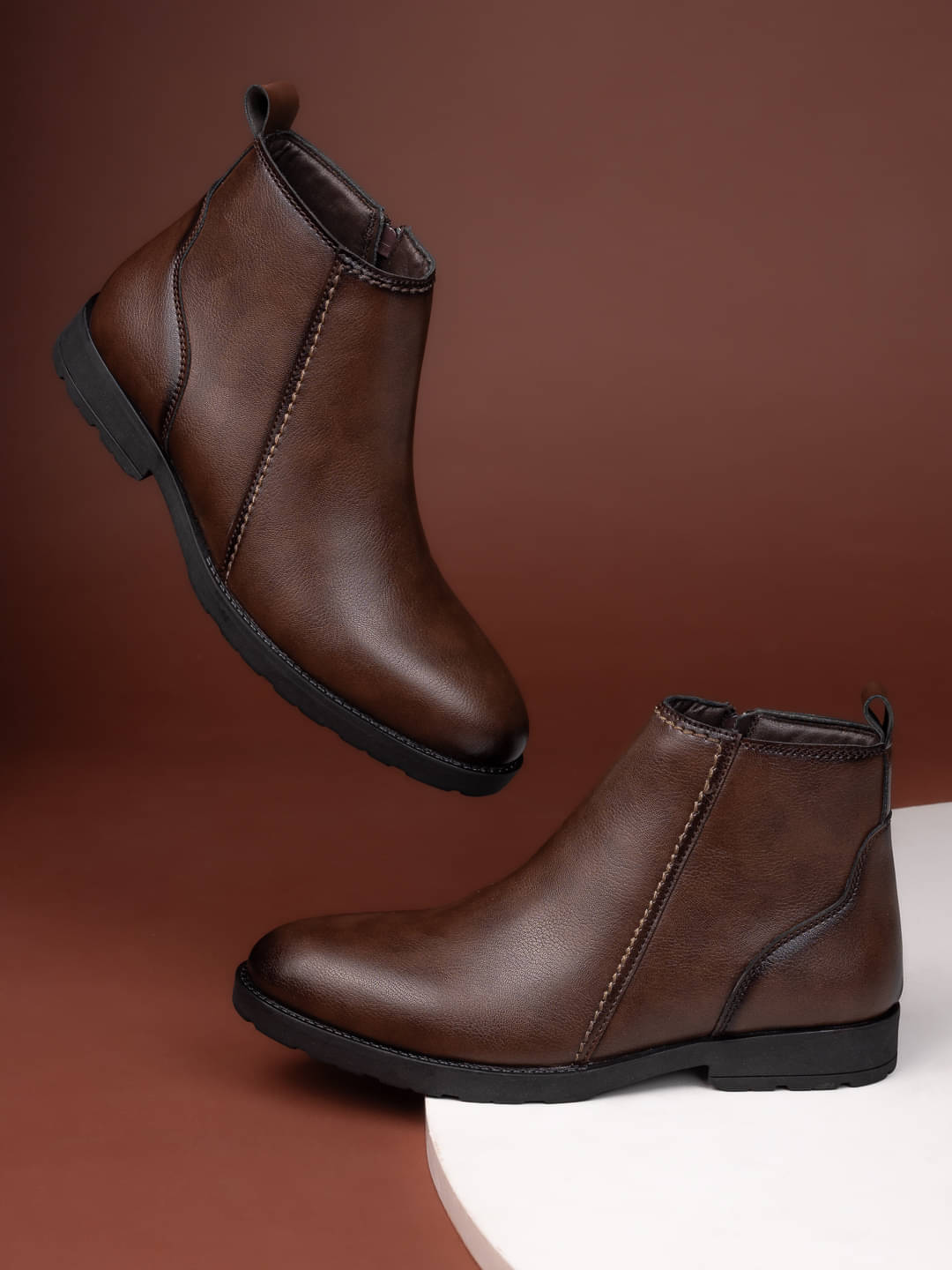 Fentacia Brown Men's Chelsea Boots Fentacia Brown Men's Chelsea Boots