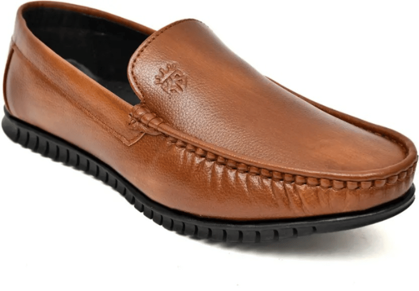     			Funny Fire Beige Men's Slip on Shoes