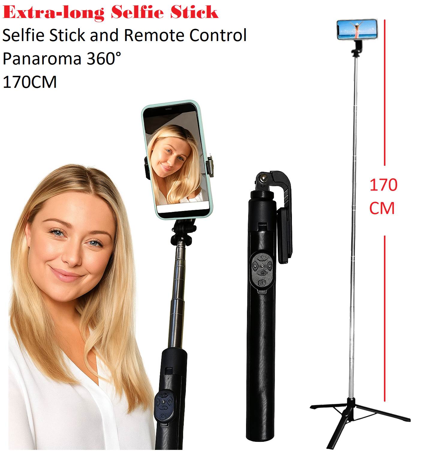     			HUG PUPPY Bluetooth Selfie Stick ( Black )