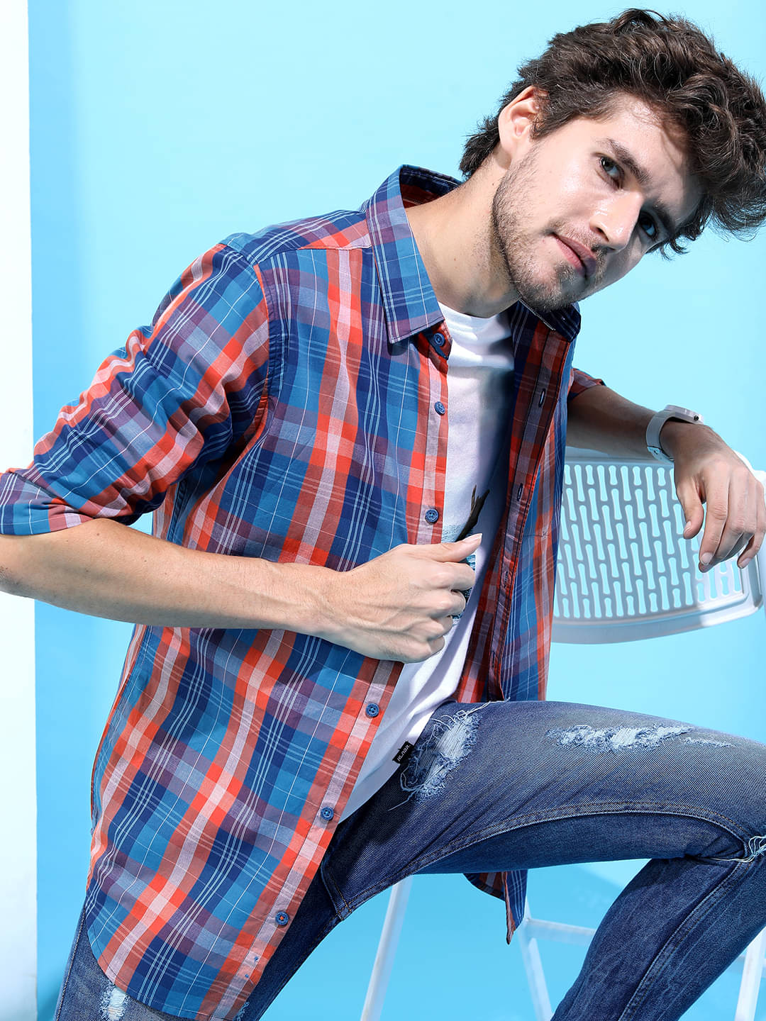 Highlander 100% Cotton Slim Fit Checks Full Sleeves Men's Casual Shirt - Multicolor ( Pack of 1 ) Highlander 100% Cotton Slim Fit Checks Full Sleeves Men's Casual Shirt - Multicolor ( Pack of 1 )