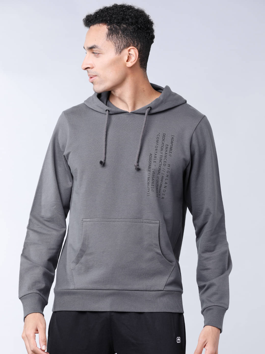     			Highlander Cotton Blend Hooded Men's Sweatshirt - Grey ( Pack of 1 )