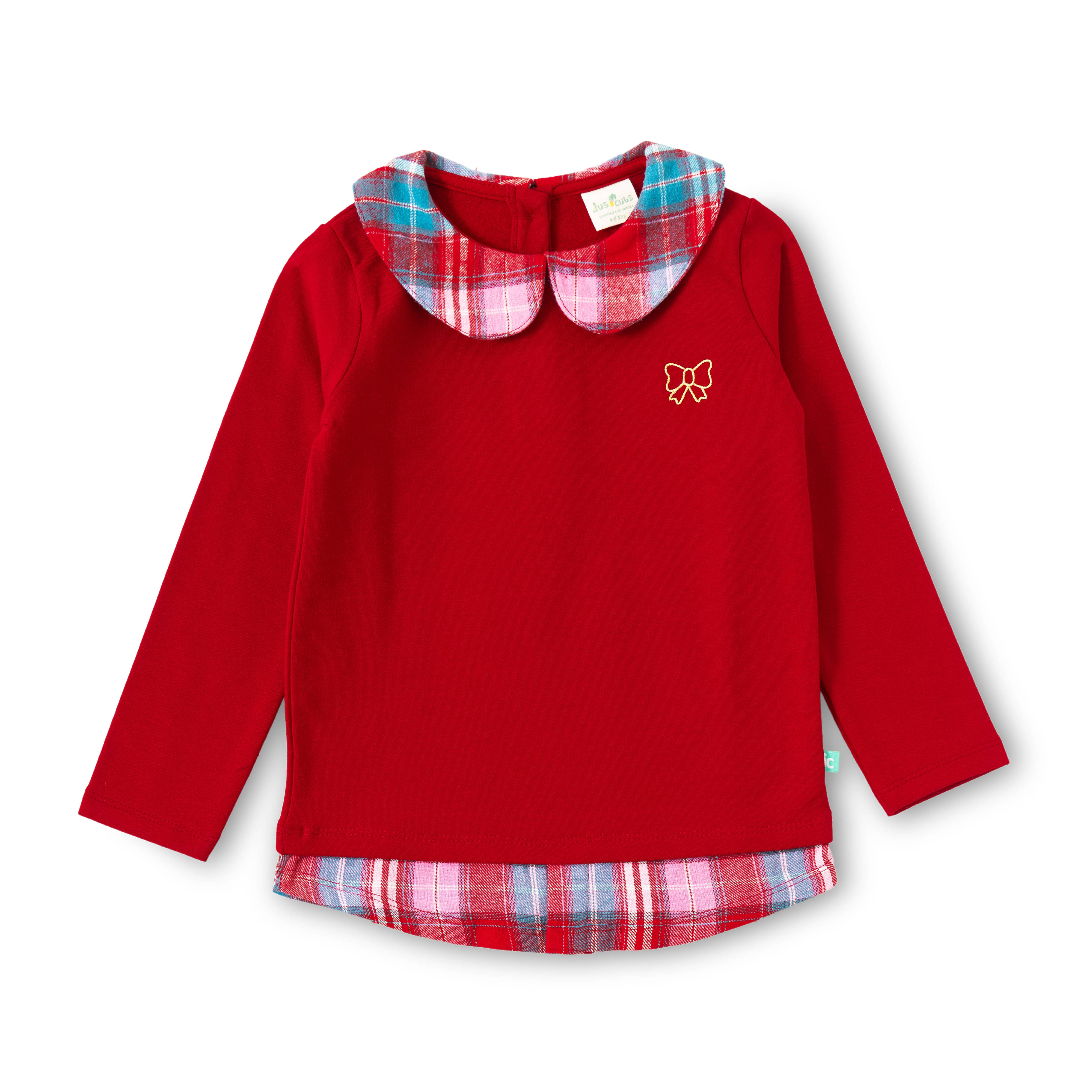     			Juscubs Pack of 1 Girls 100% Cotton Top ( Red )