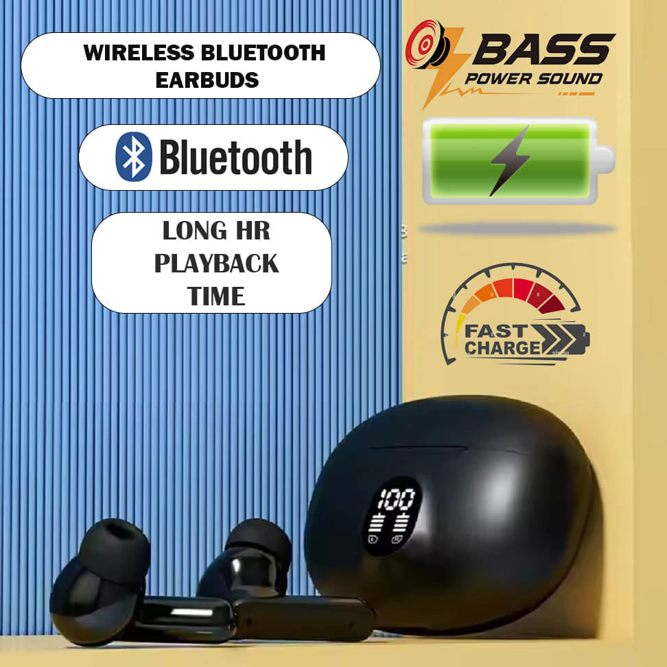 LED Display True Wireless Earbuds | Smart Touch | Bluetooth 5.3 | Long Playback Time | Fast Charging | Superior Sound | Compact Fit LED Display True Wireless Earbuds | Smart Touch | Bluetooth 5.3 | Long Playback Time | Fast Charging | Superior Sound | Compact Fit