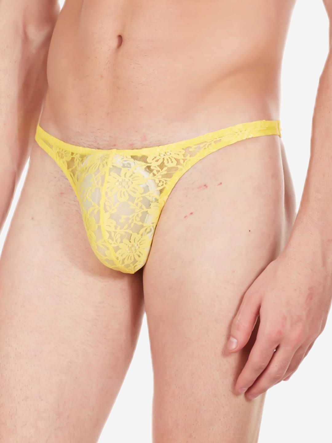     			La Intimo Pack of 1 Nylon Thongs For Men's ( Yellow )