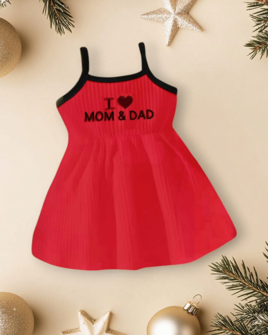 MCST Cotton Blend Frock For Baby Girls ( Pack of 1 , Red ) MCST Cotton Blend Frock For Baby Girls ( Pack of 1 , Red )