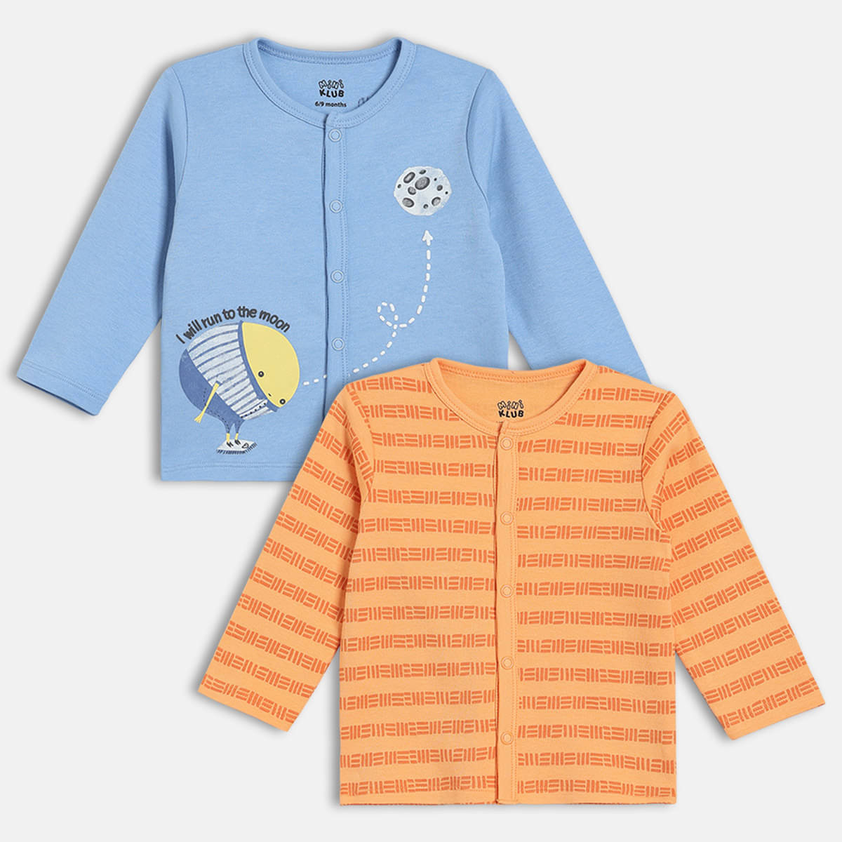     			MINI KLUB Pack of 2 Baby Boys Cotton Shirt ( Multicolor )