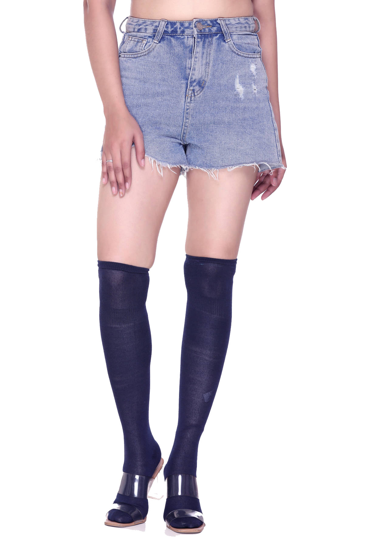 MattZig Pack of 1 Women's Lycra Full length Stockings ( Blue ) MattZig Pack of 1 Women's Lycra Full length Stockings ( Blue )