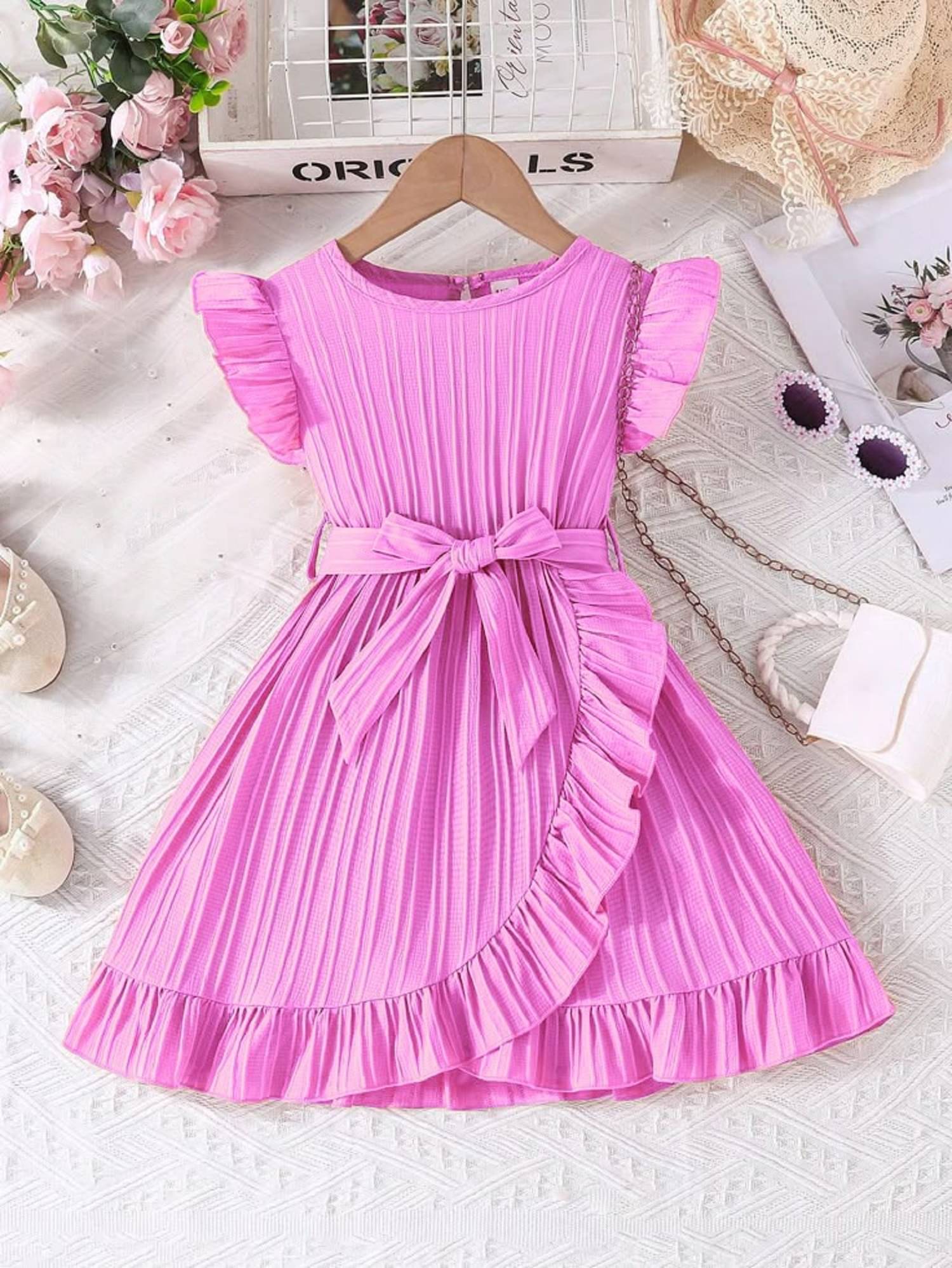     			Mullick the designer Cotton Blend Frock For Girls ( Pack of 1 , Pink )