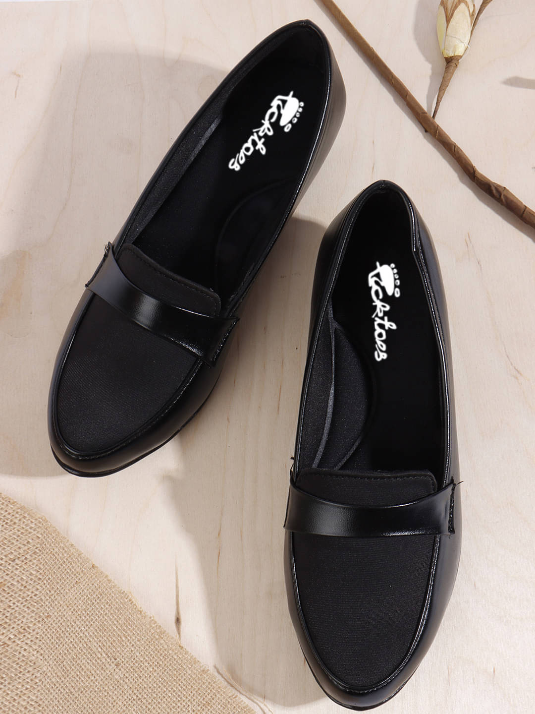 Picktoes Black Women's Casual Ballerinas Picktoes Black Women's Casual Ballerinas