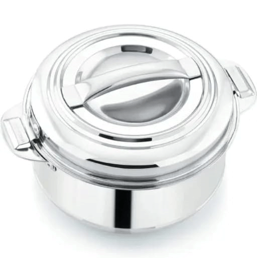 STEEPLE Silver Steel Thermoware Casserole ( Set of 1 , 3000 mL )