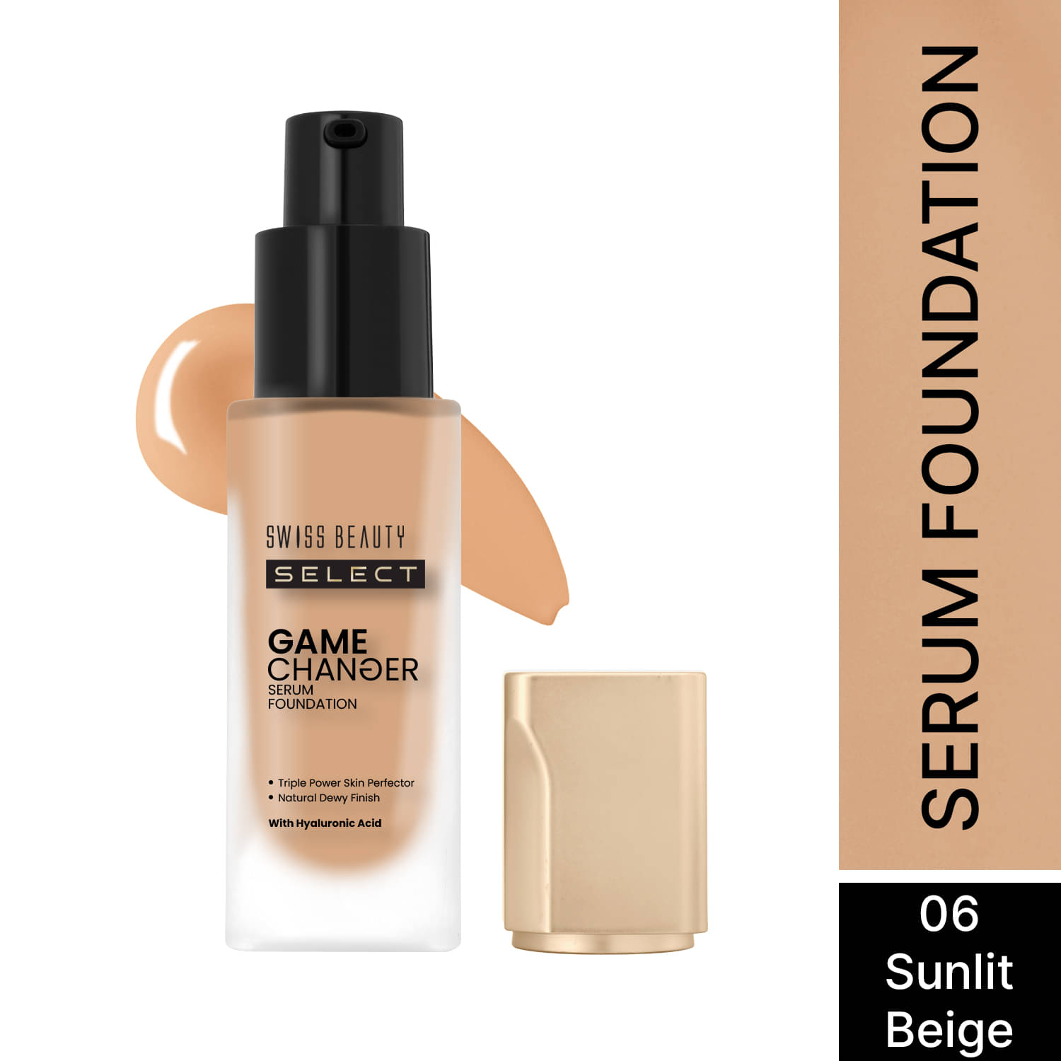     			Swiss Beauty Natural Serum For All Skin Types Skin Medium Foundation Pack of 1
