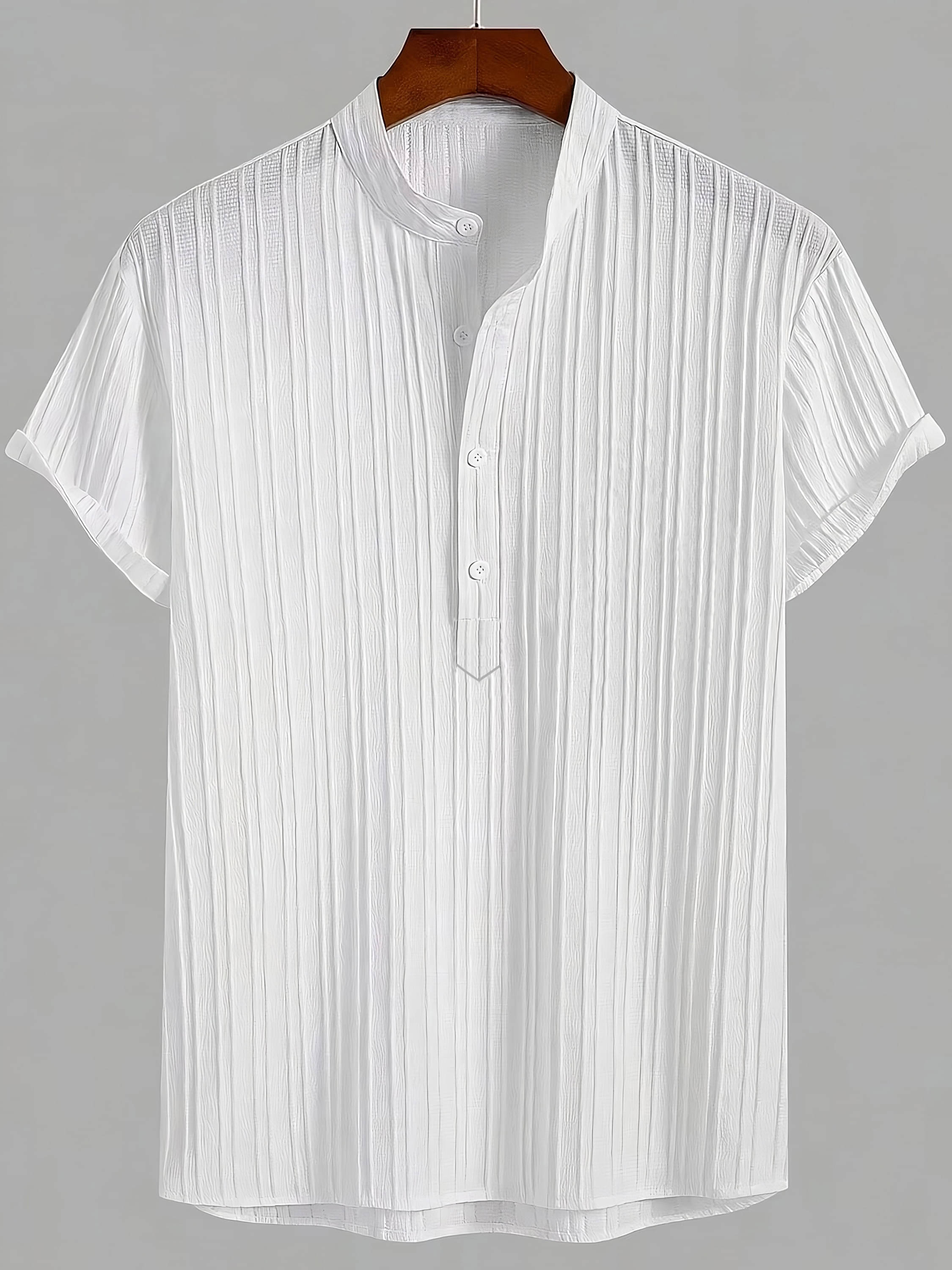     			WEBRIC White Cotton Blend Men's Shirt Style Kurta ( Pack of 1 )