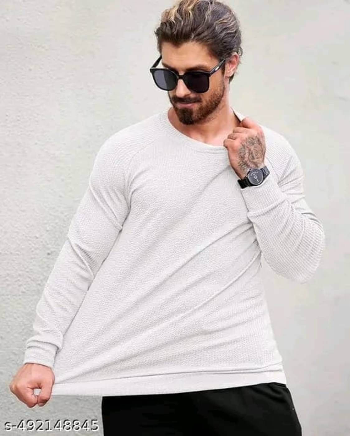 WESEVEN Men Polyester Regular Fit Self Design T-Shirt ( White ) WESEVEN Men Polyester Regular Fit Self Design T-Shirt ( White )