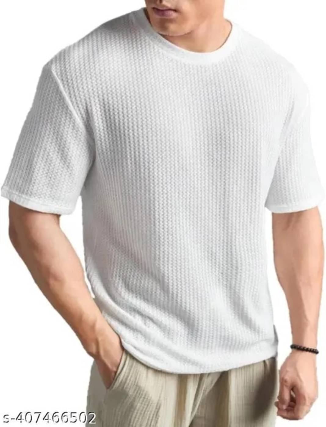 WESEVEN Men Polyester Regular Fit Solid T-Shirt ( White ) WESEVEN Men Polyester Regular Fit Solid T-Shirt ( White )