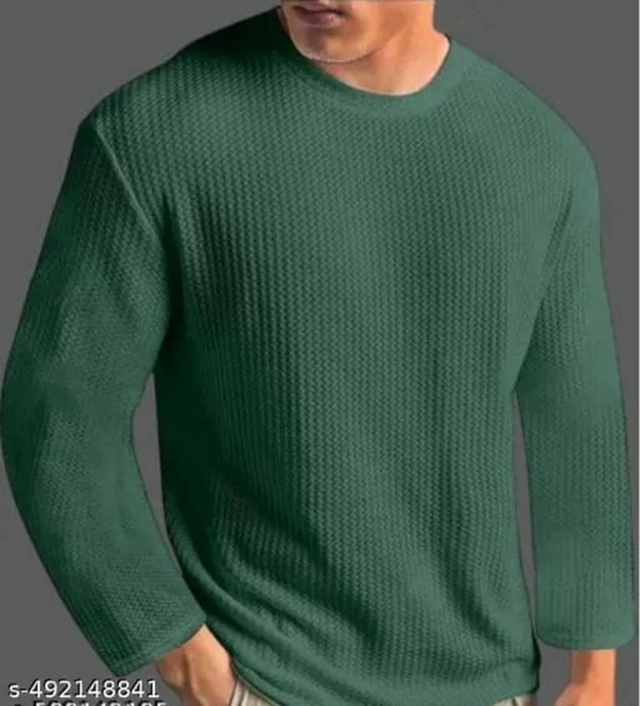     			WESEVEN Men Polyester Regular Fit Self Design T-Shirt ( Green )