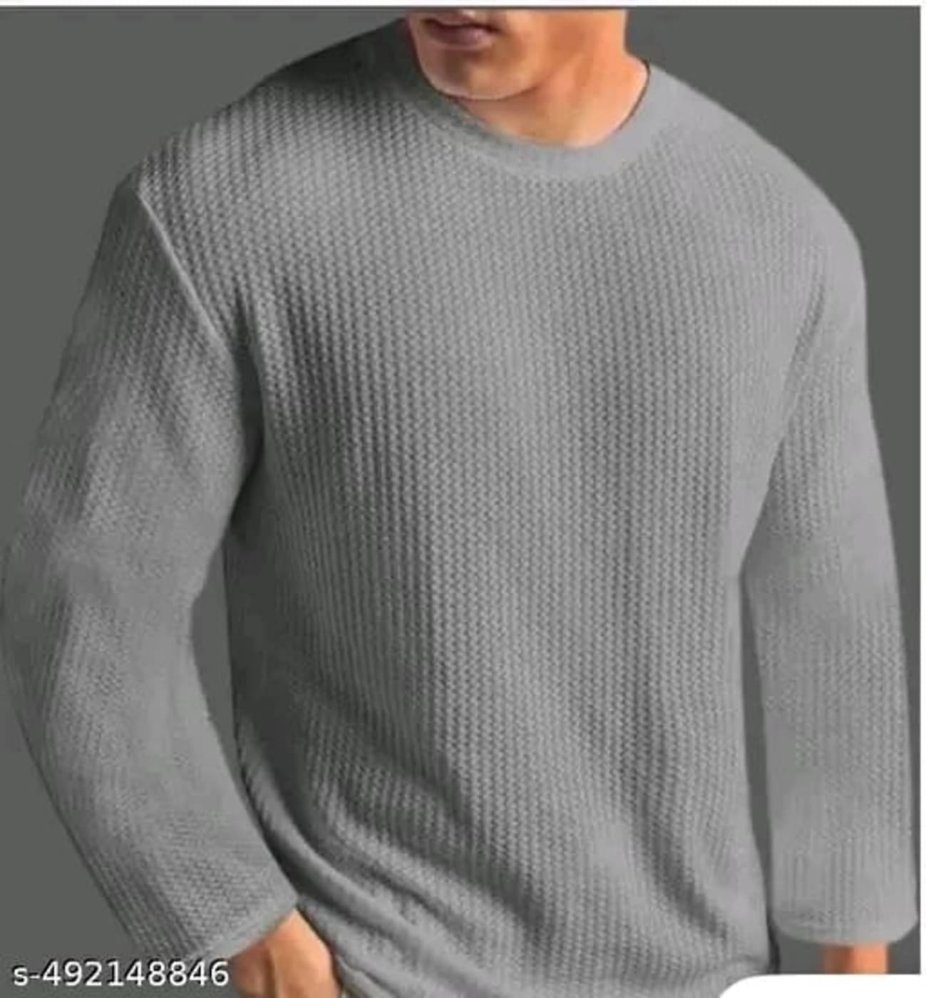 WESEVEN Men Polyester Regular Fit Self Design T-Shirt ( Grey ) WESEVEN Men Polyester Regular Fit Self Design T-Shirt ( Grey )