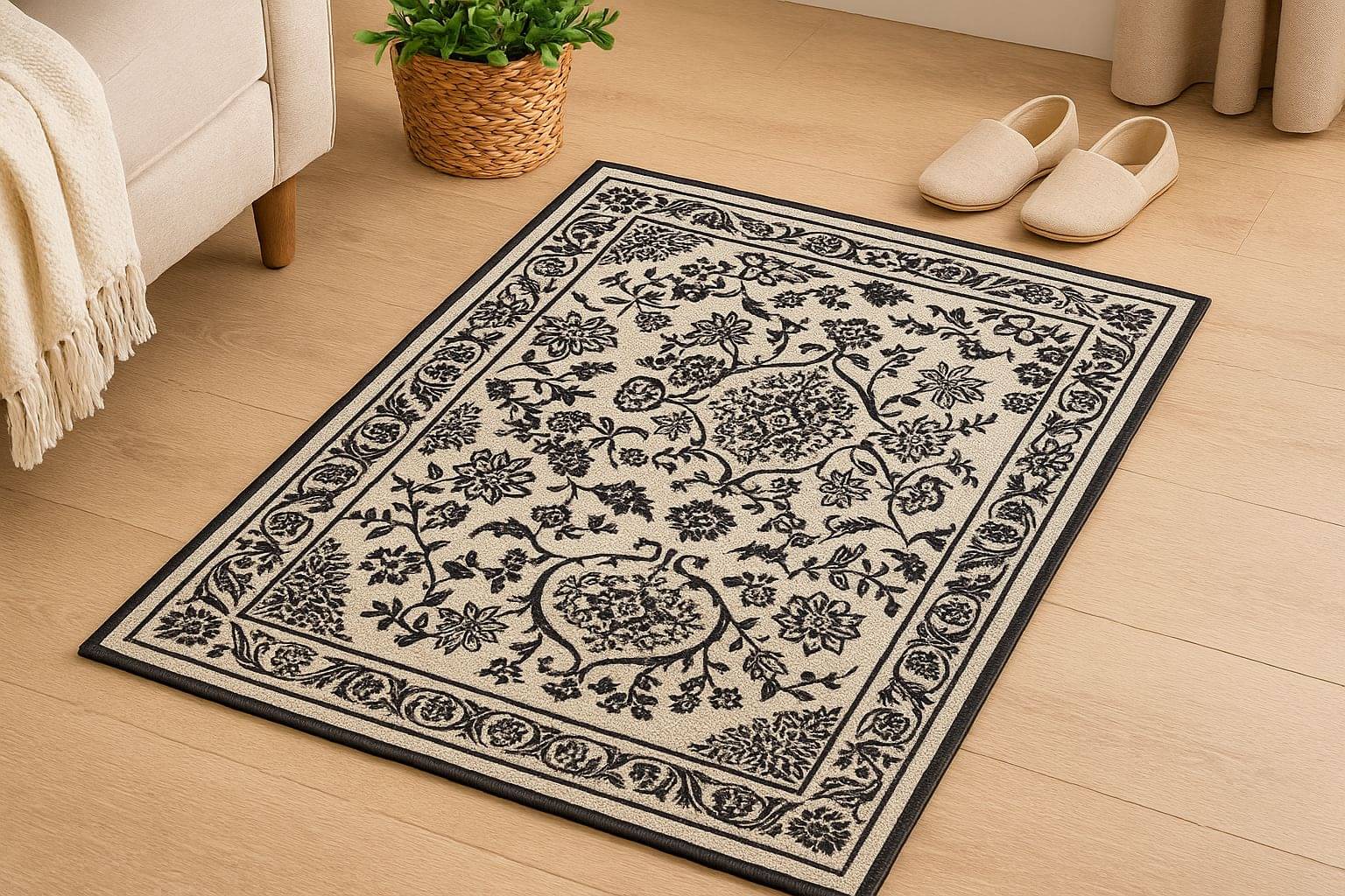     			WINNER Set of 1 Anti-skid Polypropylene Door Mat ( 80 X 50 cm ) Off White