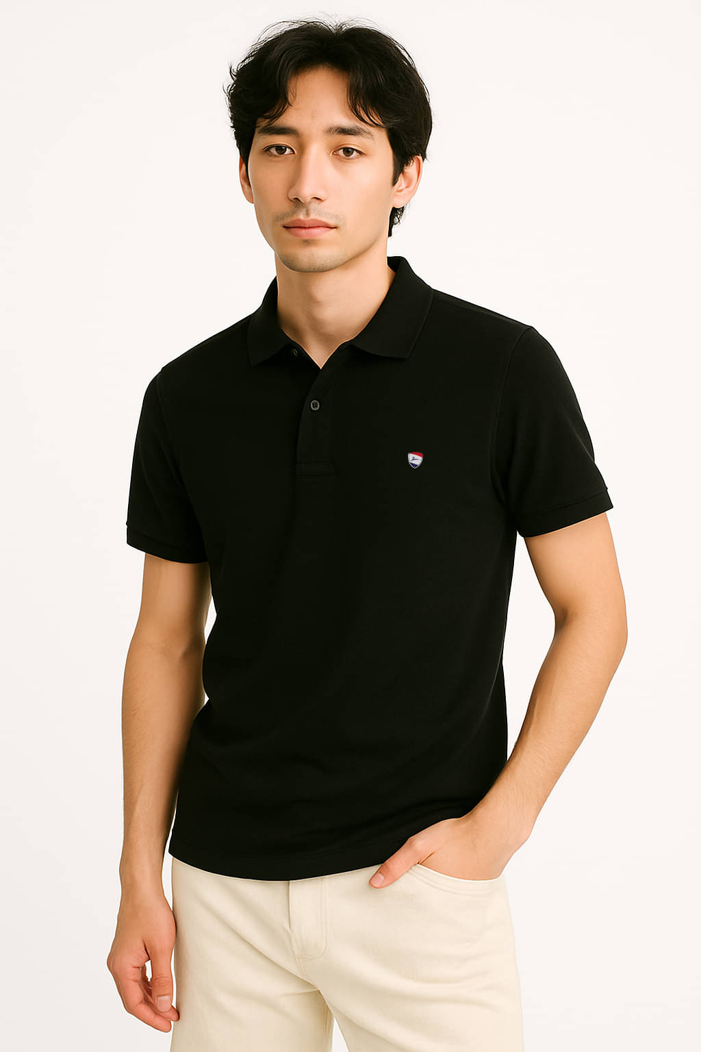 Zeffit Men Cotton Blend Regular Fit Solid T-Shirt ( Black ) Zeffit Men Cotton Blend Regular Fit Solid T-Shirt ( Black )