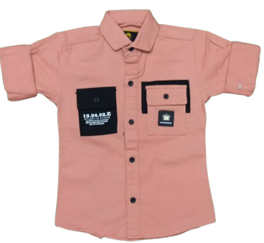 kiyansh club Pack of 1 Boys 100% Cotton Full Sleeves Shirt ( Orange ) kiyansh club Pack of 1 Boys 100% Cotton Full Sleeves Shirt ( Orange )