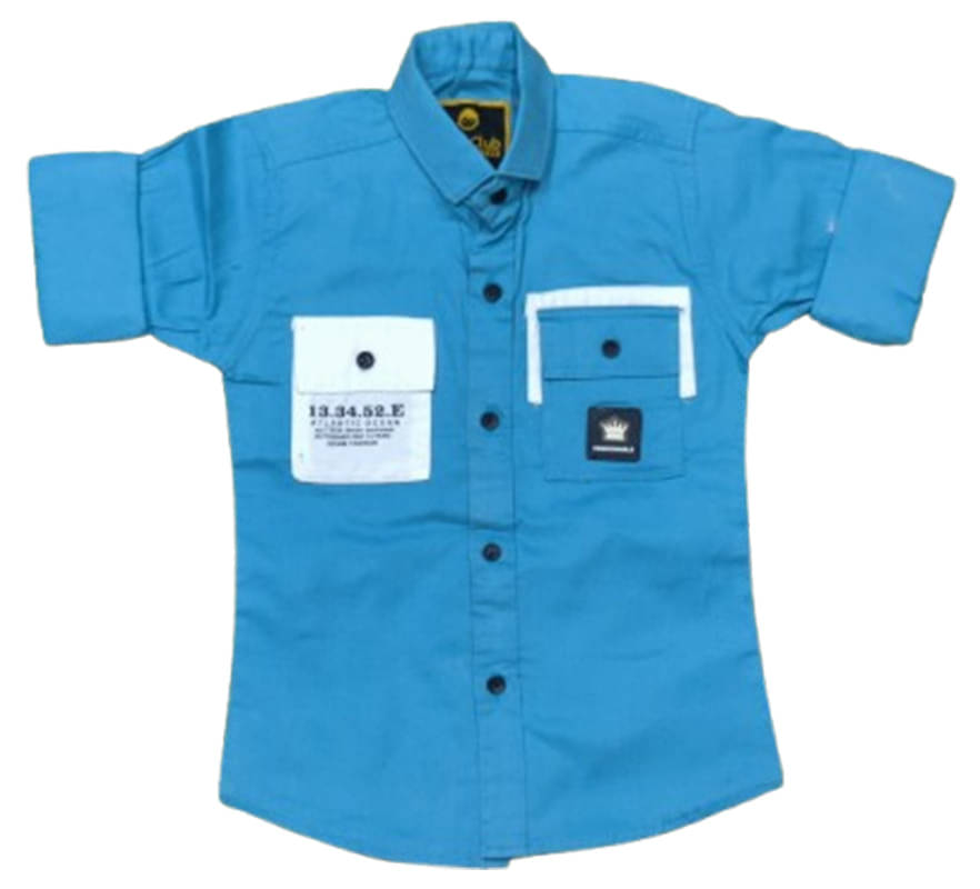 kiyansh club Pack of 1 Boys 100% Cotton Full Sleeves Shirt ( Light Blue ) kiyansh club Pack of 1 Boys 100% Cotton Full Sleeves Shirt ( Light Blue )