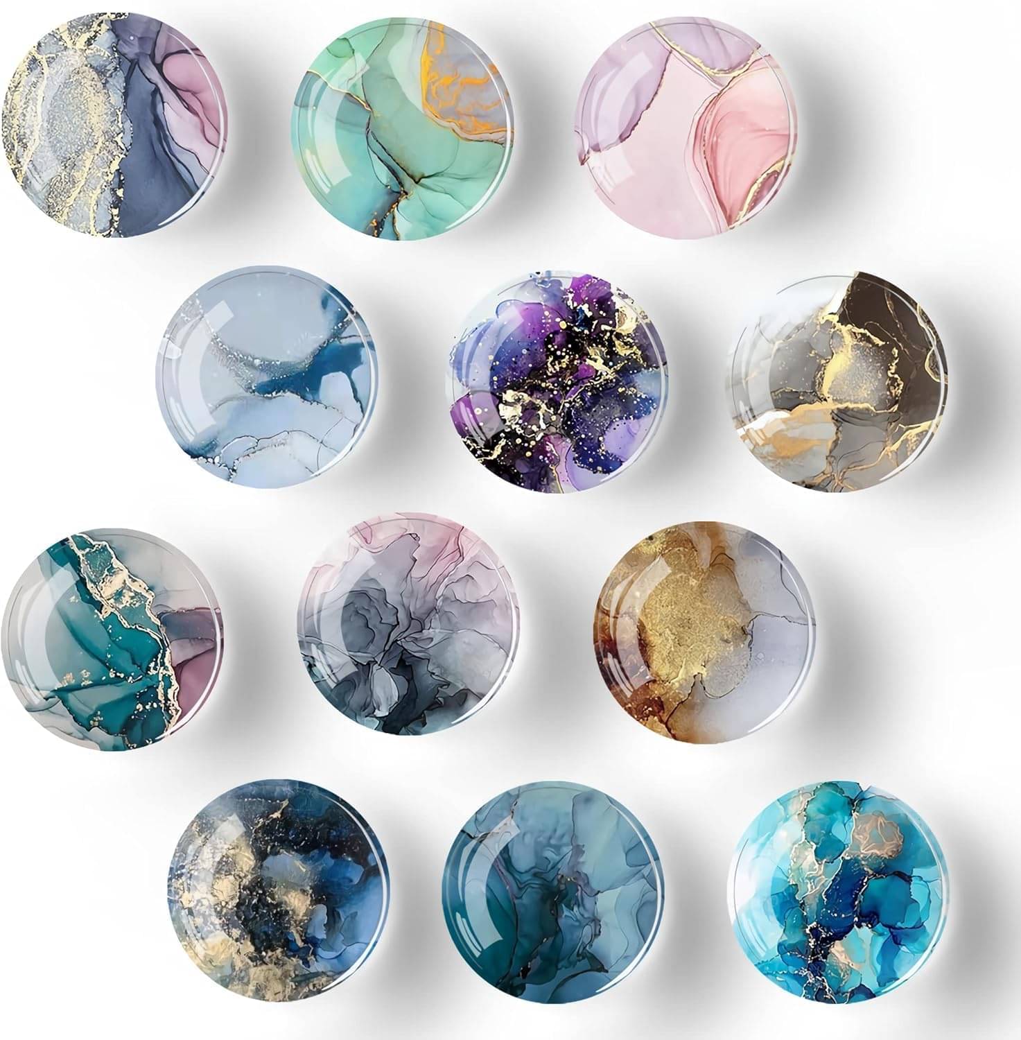     			sakimo Crystal Round Fridge Magnets Fridge Magnet - Pack of 12