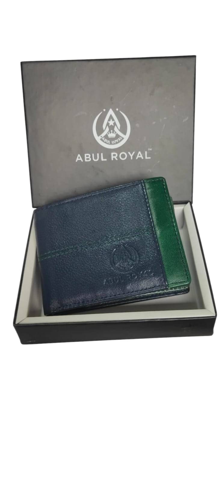     			ABUL ROYAL Leather Printed Men's Two Fold Wallet With 9 Slots For Card ( Blue , Pack of 2 )