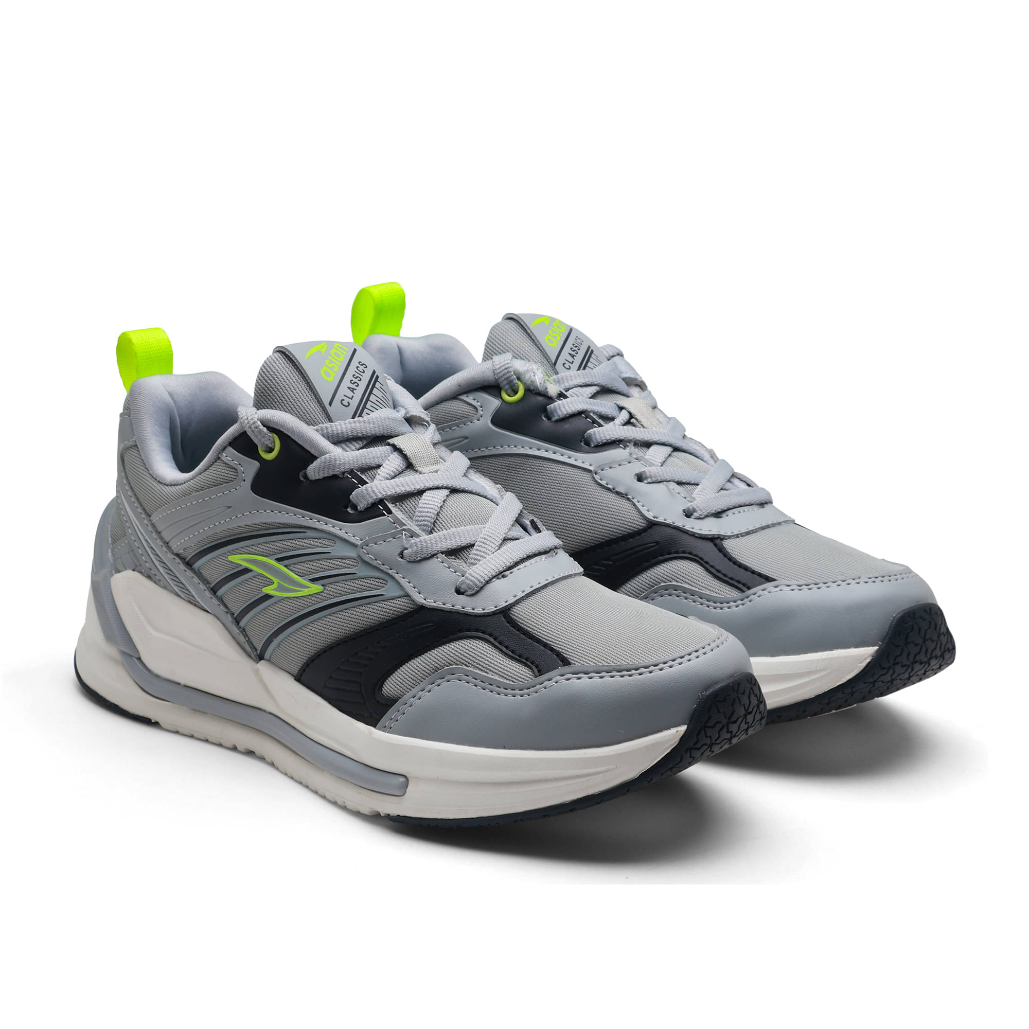     			ASIAN POWERKICK-05 Light Grey Men's Sports Running Shoes