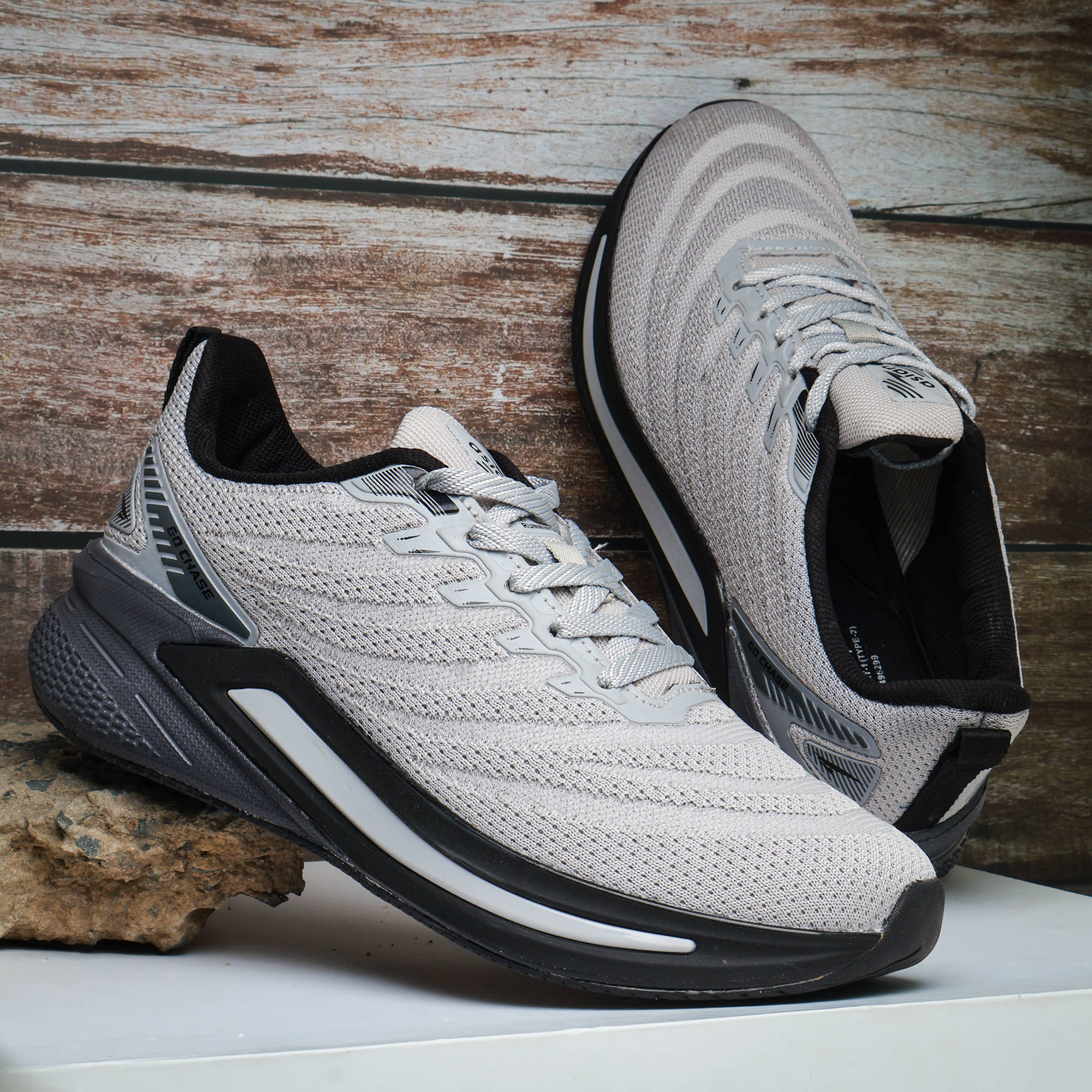     			ASIAN POWERPLAY-25 Light Grey Men's Sports Running Shoes
