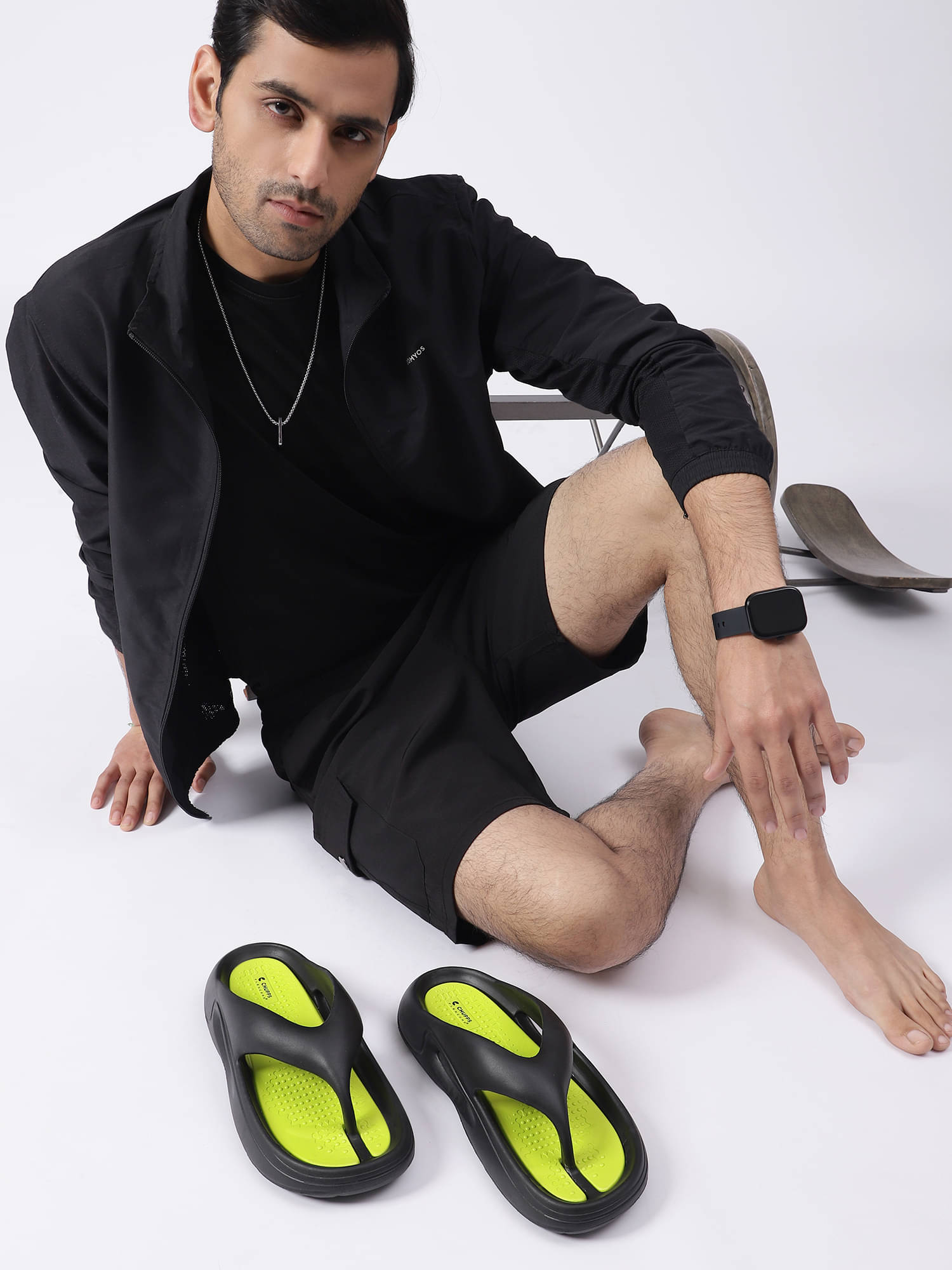     			CHUPPS Black Men's Slide Flip Flop