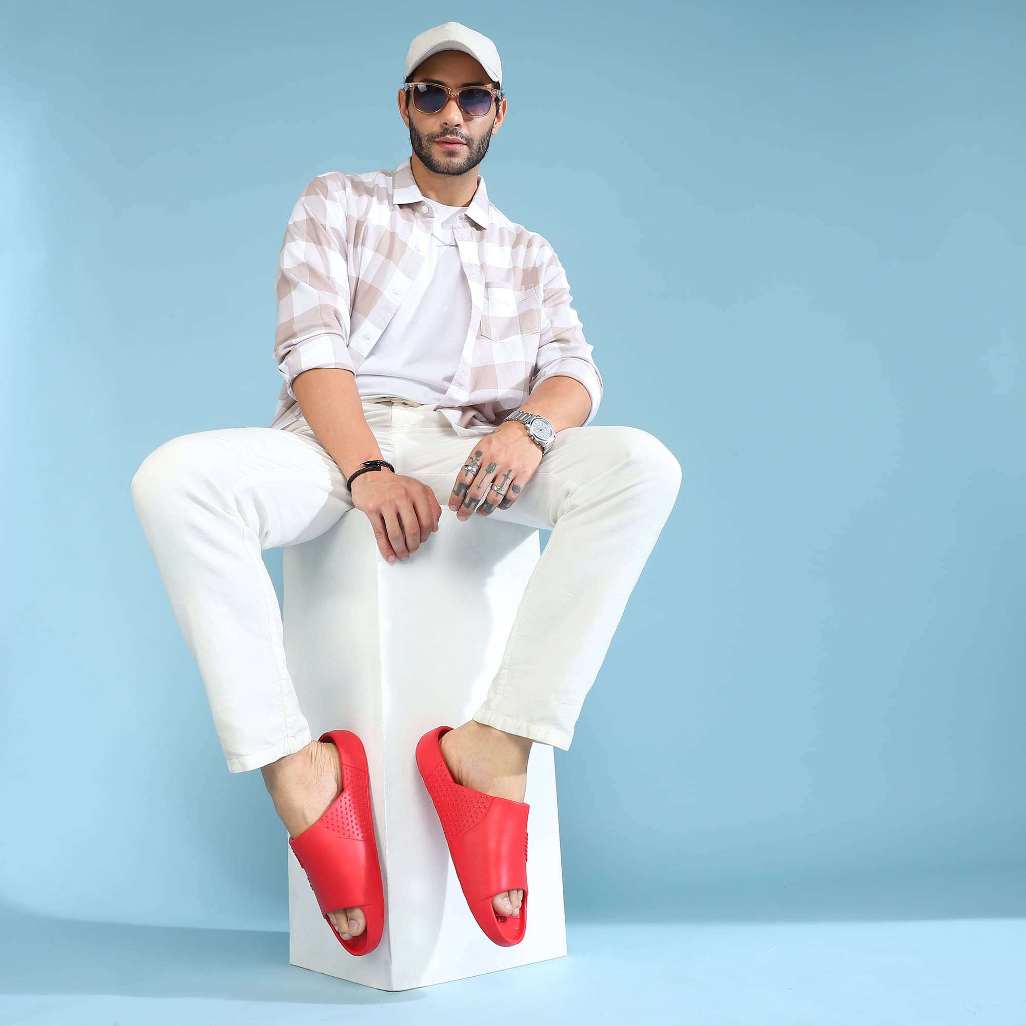     			CHUPPS Red Men's Slide Flip Flop