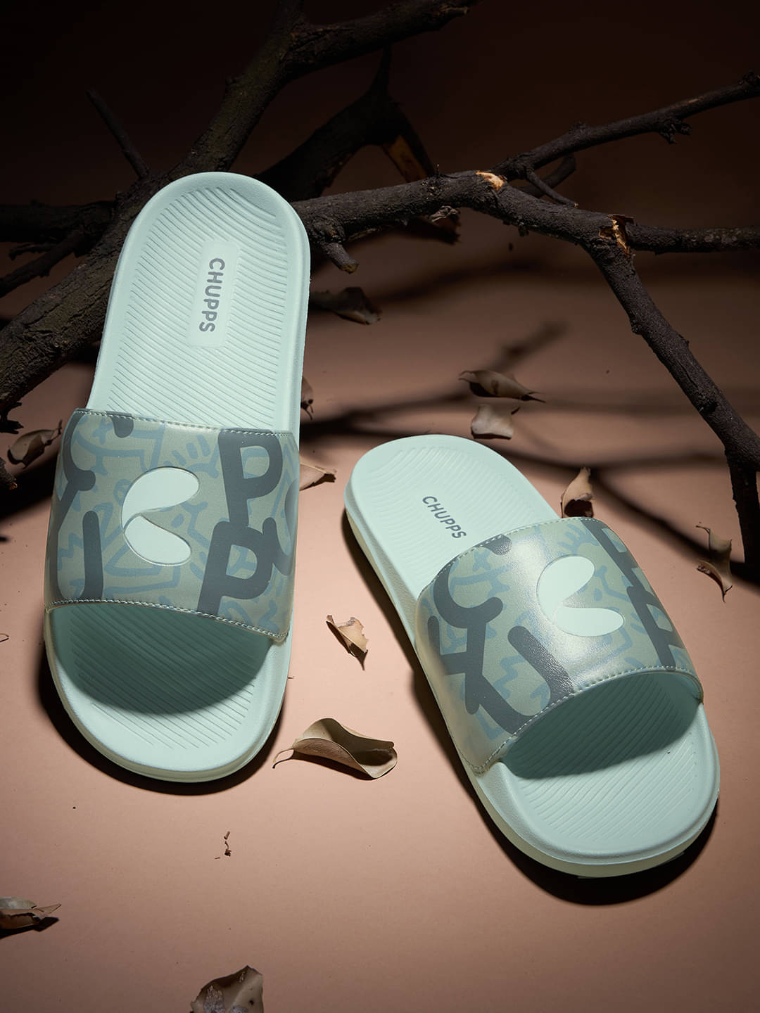     			CHUPPS Sea Green Men's Slide Flip Flop