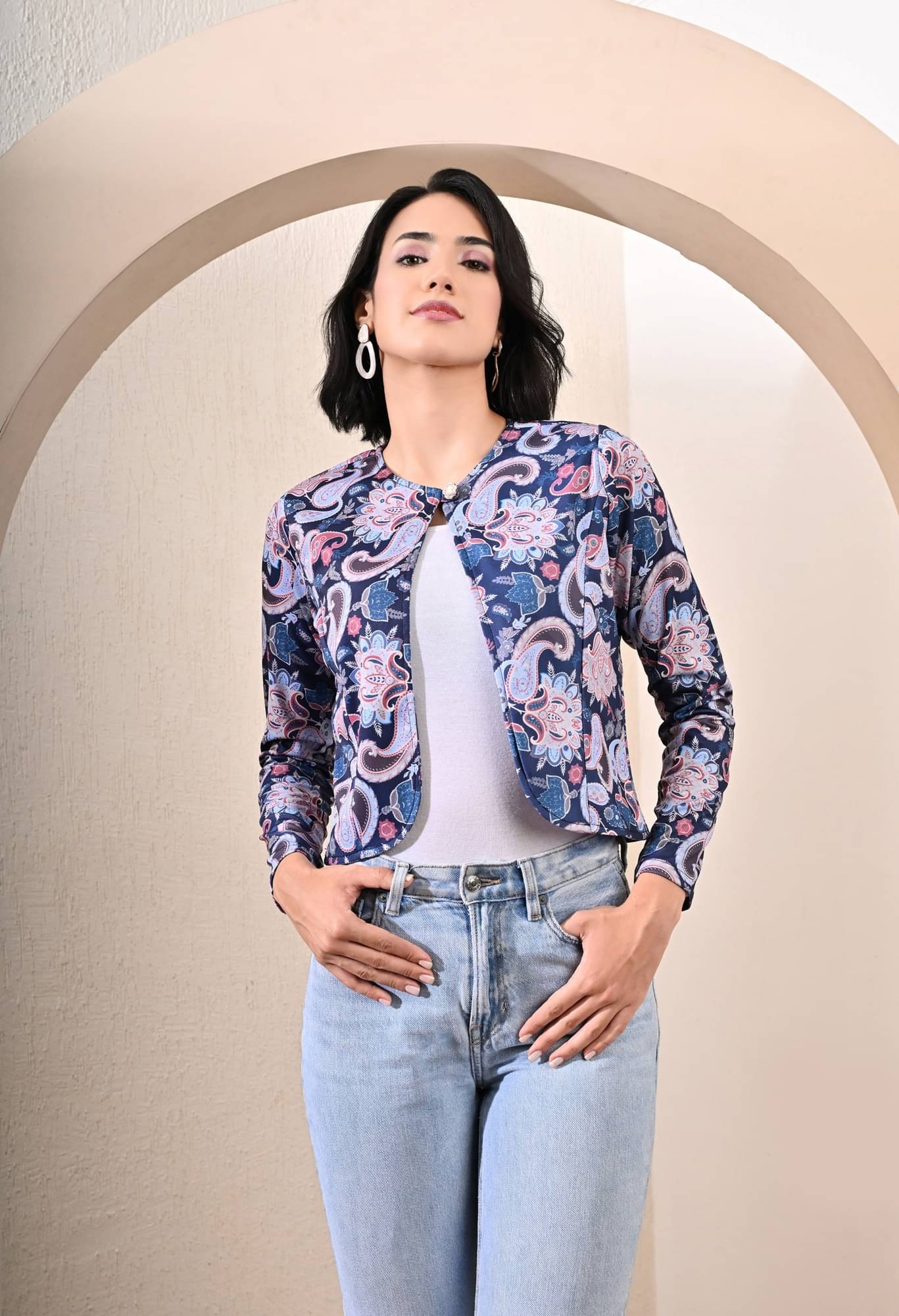 Divine Bezz - Cotton Blend Blue Jackets Divine Bezz - Cotton Blend Blue Jackets