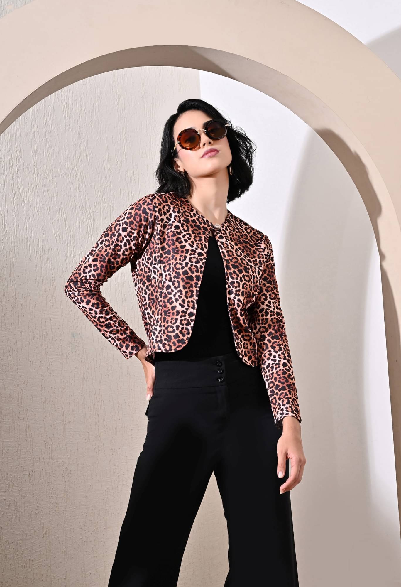     			Divine Bezz - Cotton Blend Brown Jackets