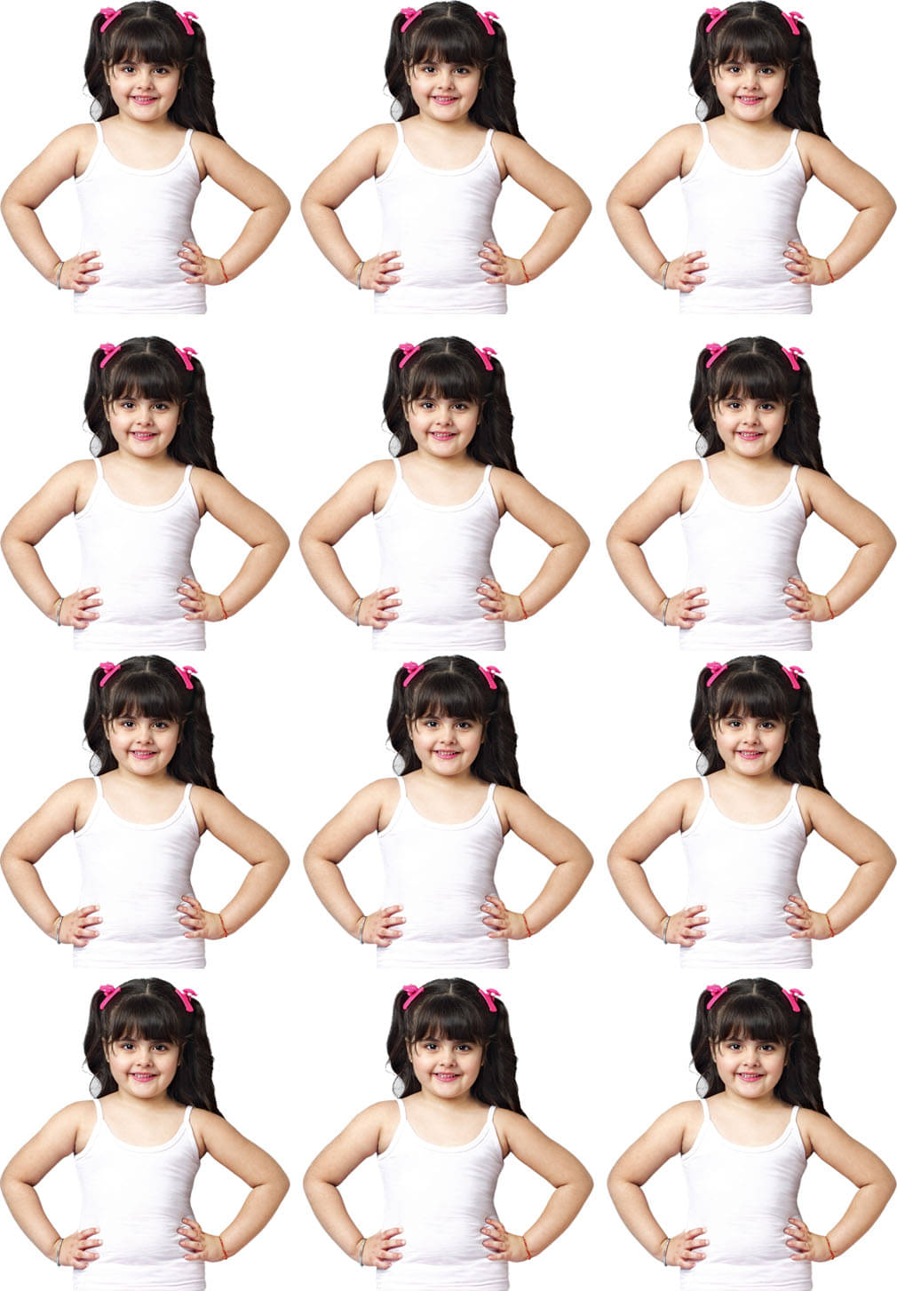     			Dixcy Slimz Pack of 12 Girls Cotton Camisoles ( White )
