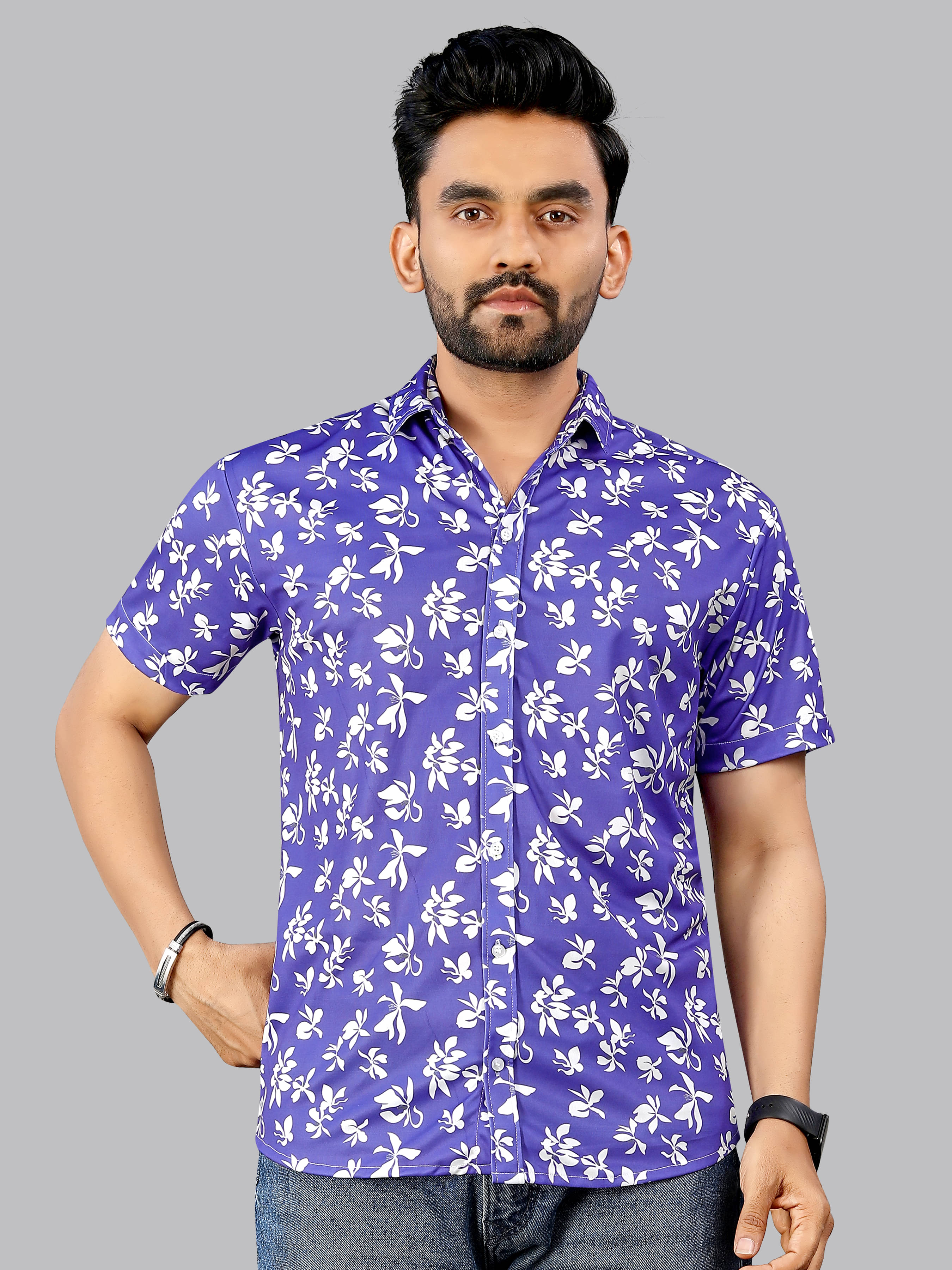 FTX Polyester Regular Fit Printed Half Sleeves Men's Casual Shirt - Purple ( Pack of 1 ) FTX Polyester Regular Fit Printed Half Sleeves Men's Casual Shirt - Purple ( Pack of 1 )