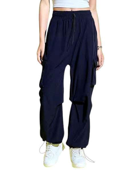    			Fashionfizzzz Women Polyester Korean Trousers ( Black )