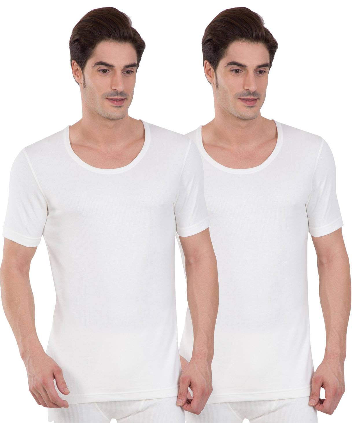     			Jockey Pack of 2 Cotton Thermal Tops For Men's ( White )