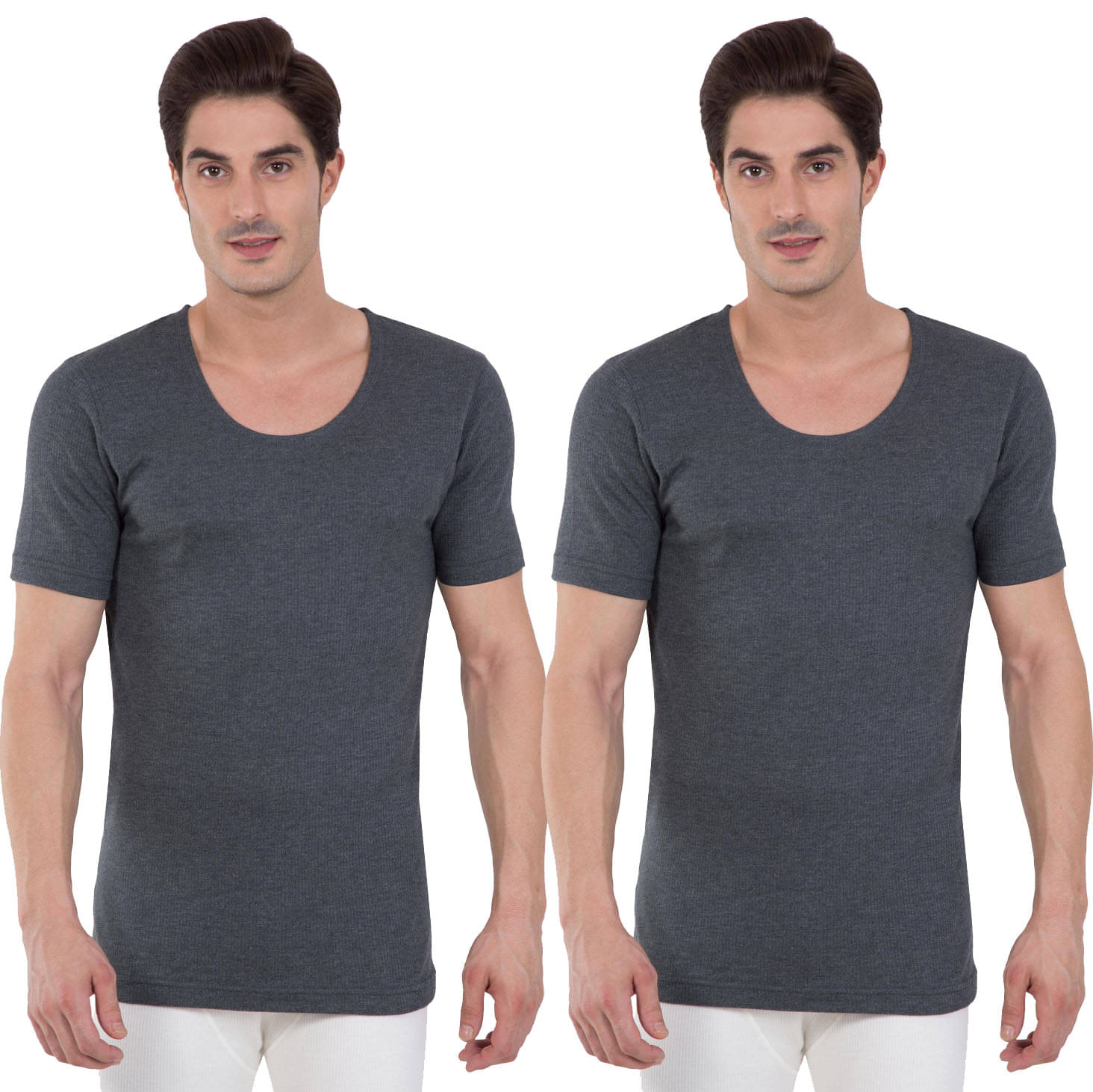 Jockey Pack of 2 Cotton Thermal Tops For Men's ( Grey ) Jockey Pack of 2 Cotton Thermal Tops For Men's ( Grey )