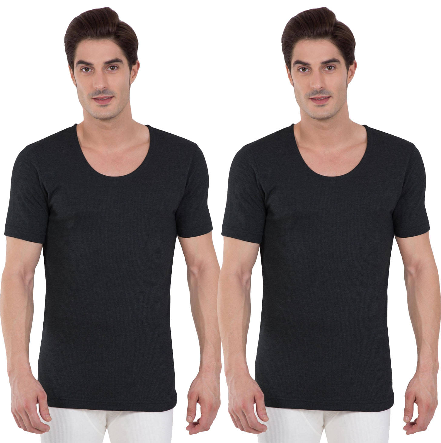     			Jockey Pack of 2 Cotton Thermal Tops For Men's ( Black )