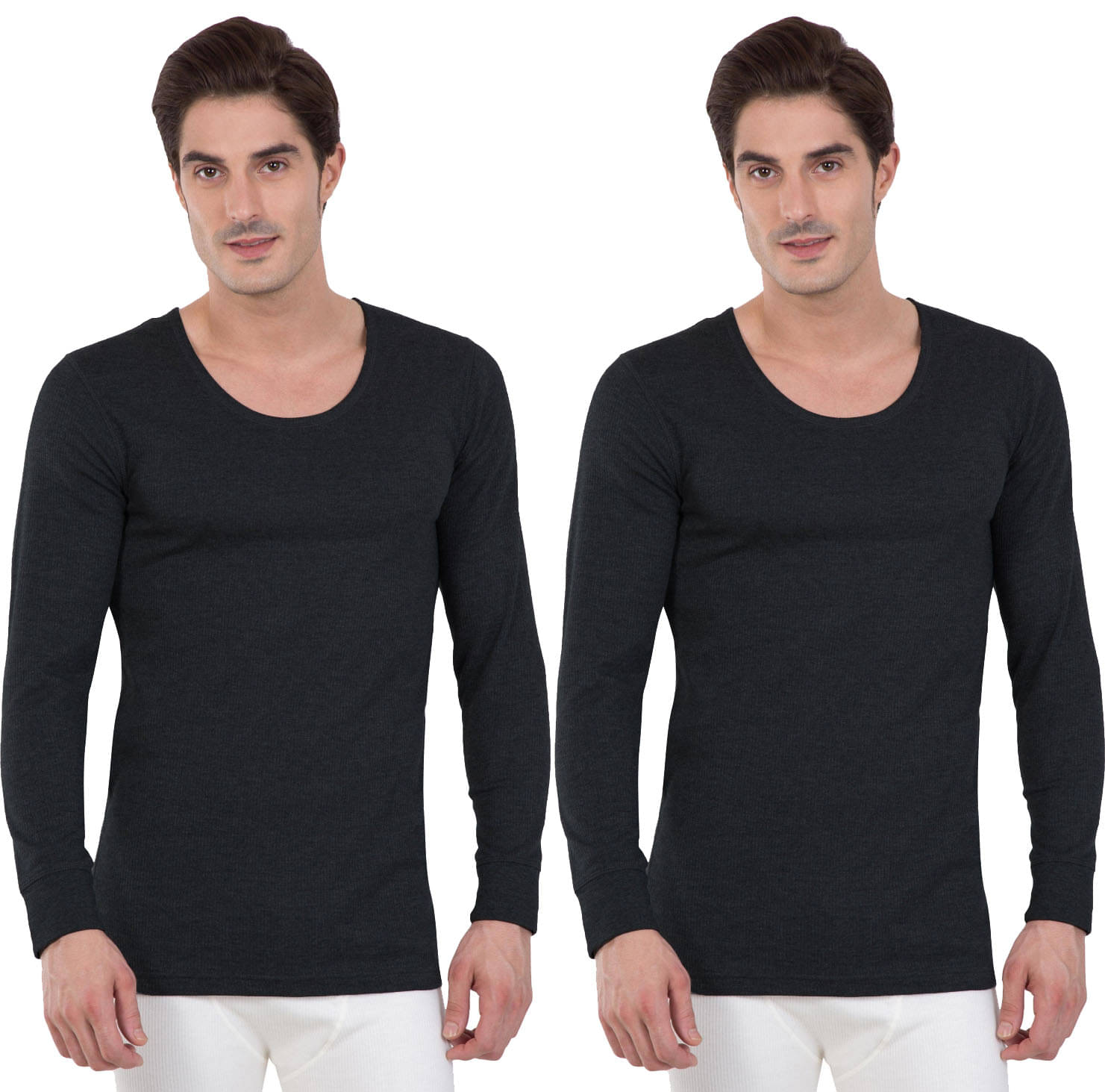     			Jockey Pack of 2 Cotton Thermal Tops For Men's ( Black )