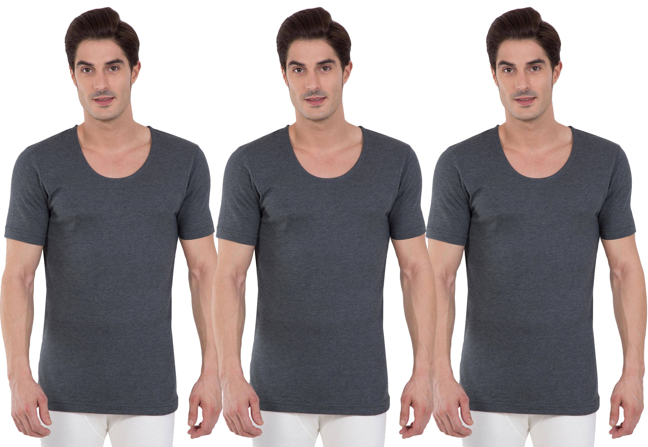     			Jockey Pack of 3 Cotton Thermal Tops For Men's ( Grey )