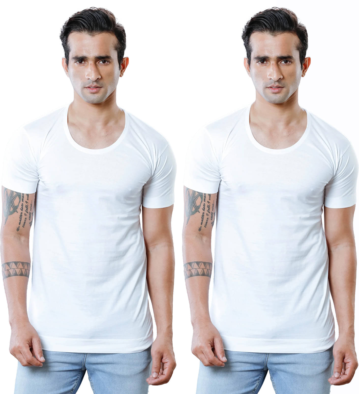 KOTHARI Pack of 2 Cotton Basic Vest For Men ( White ) KOTHARI Pack of 2 Cotton Basic Vest For Men ( White )