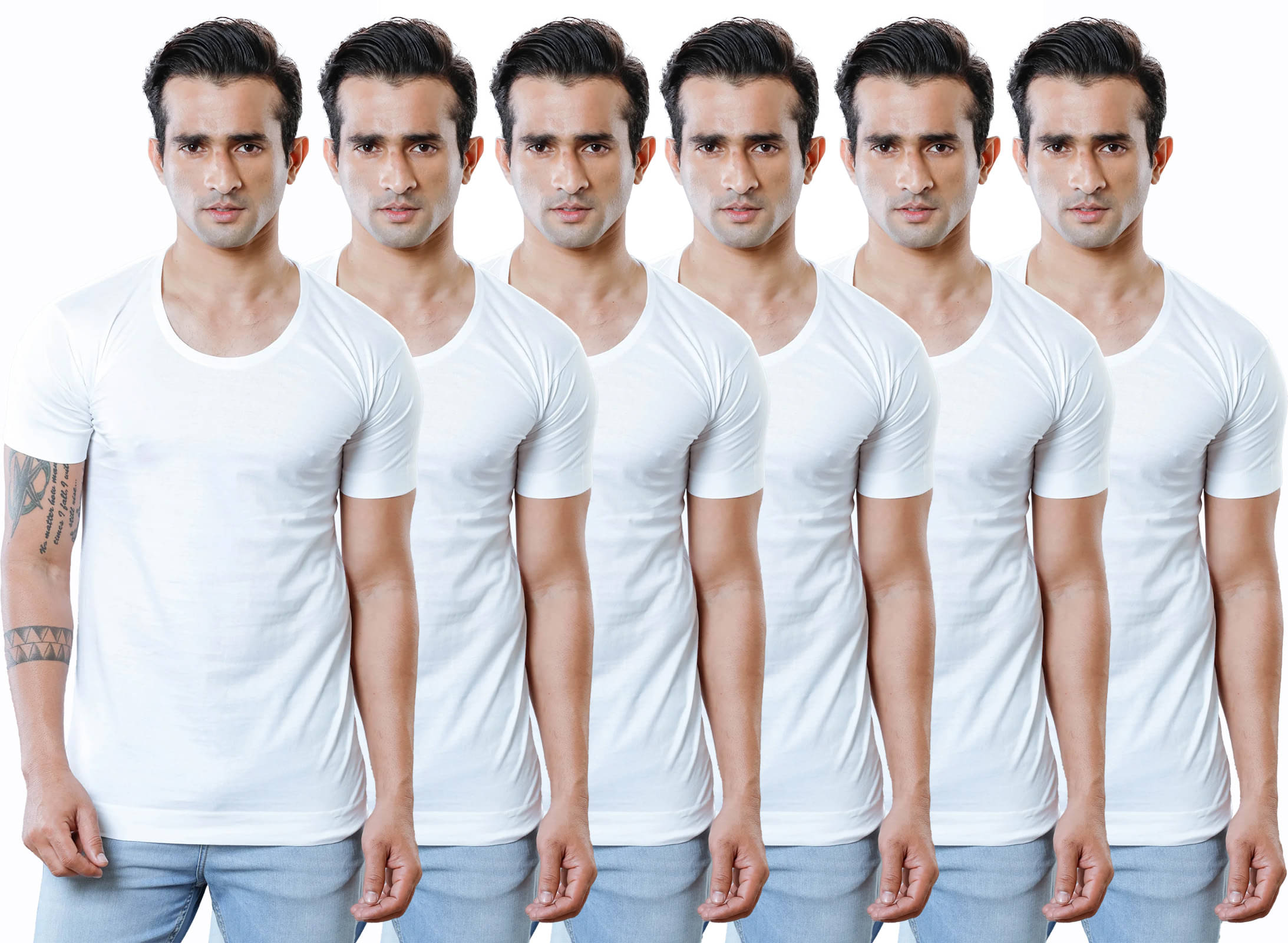     			KOTHARI Pack of 6 Cotton Basic Vest For Men ( White )